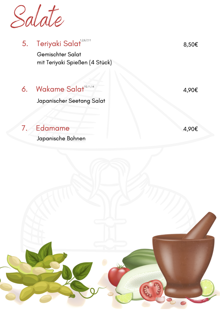 Menus Sushi House Oldenburg