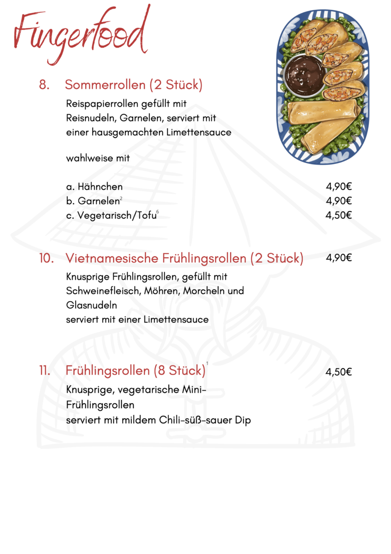 Menus Sushi House Oldenburg